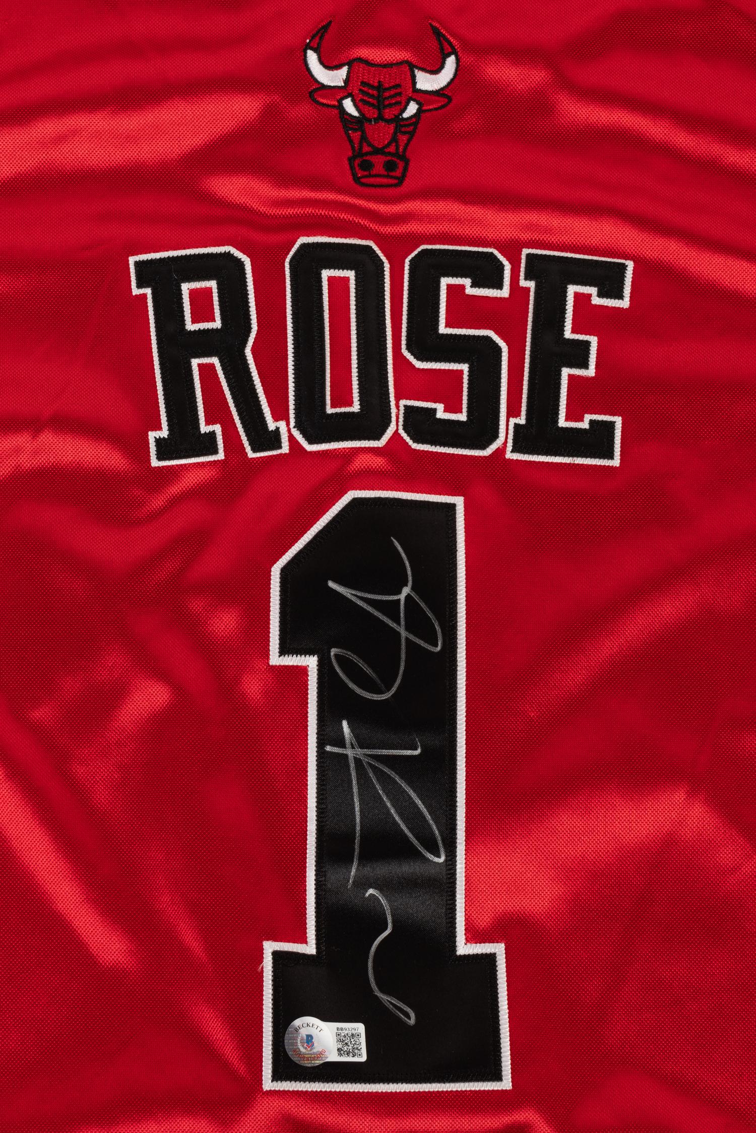 A Derrick Rose Signed Autograph Chicago Bulls Adidas Basketball Jersey (BAS Beckett Authentication Services Certified),