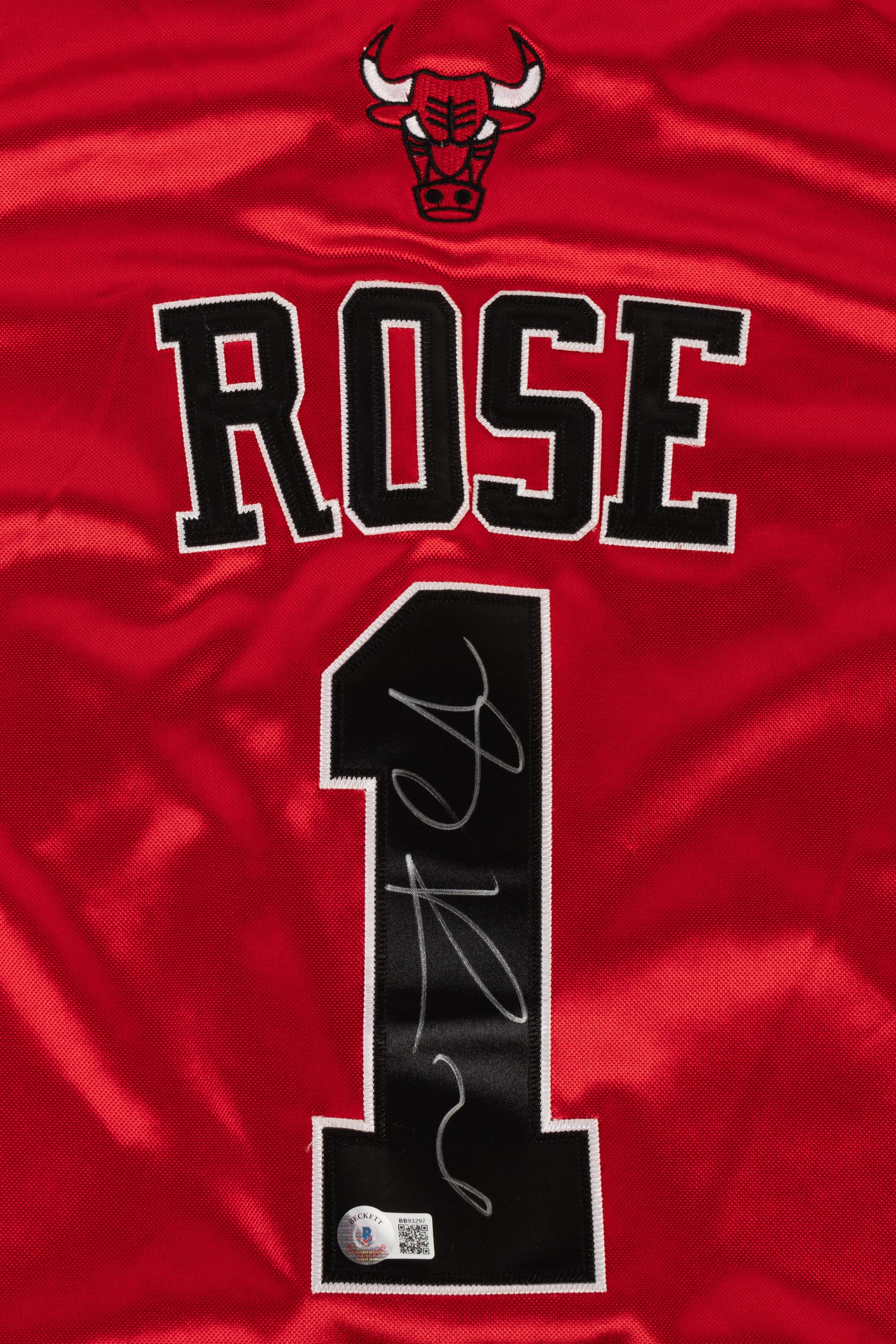 A Derrick Rose Signed Autograph Chicago Bulls Adidas Basketball Jersey (BAS Beckett Authentication Services Certified),