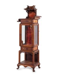 A French Japonesque Mother-of-Pearl Inlaid Vitrine