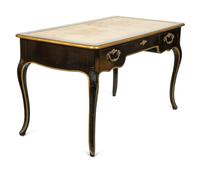 A Louis XV Style Ebonized Bureau Plat
