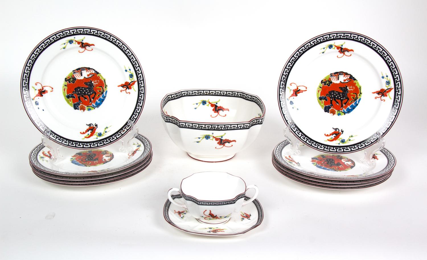 A Partial Set of Royal Worcester Porcelain Diameter of plate 9 inches. — EARLY 20TH CENTURY
