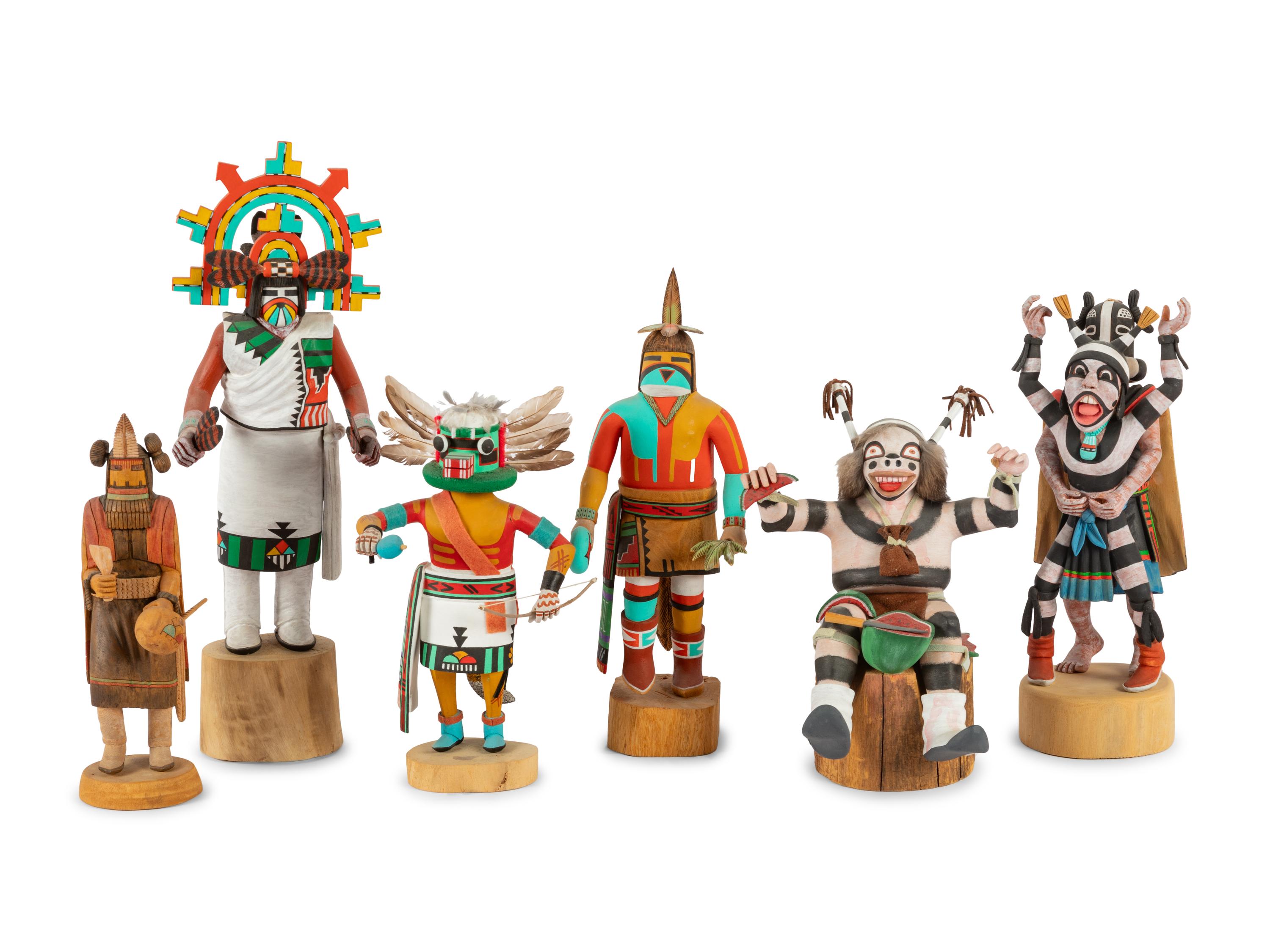 Collection of Hopi Katsinas and Koshare