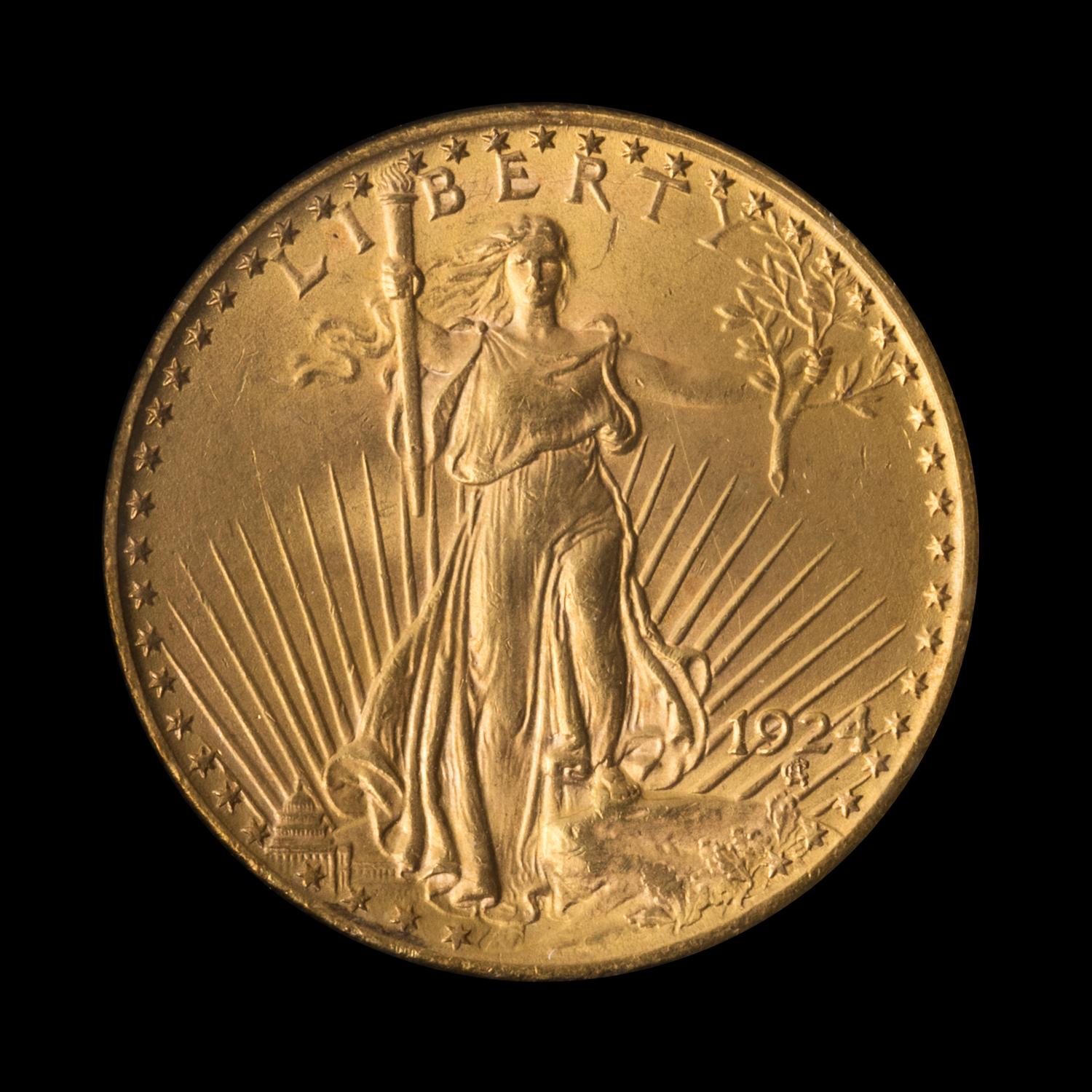A United States 1924 St. Gaudens $20 Gold Coin