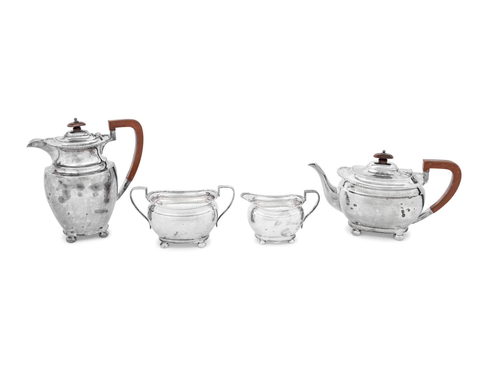 An Asprey and Co. Silver Four-Piece Tea and Coffee Service
