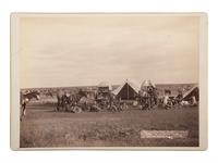 [WESTERN AMERICANA]. GRABILL, John C.H. (1849-1903), photographer. "A Mess Scene." Scene on "Round Up" of 1887 in Dakota . [South Dakota], 1887.