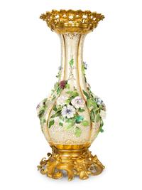 A Large French Gilt Bronze Mounted Porcelain Vase