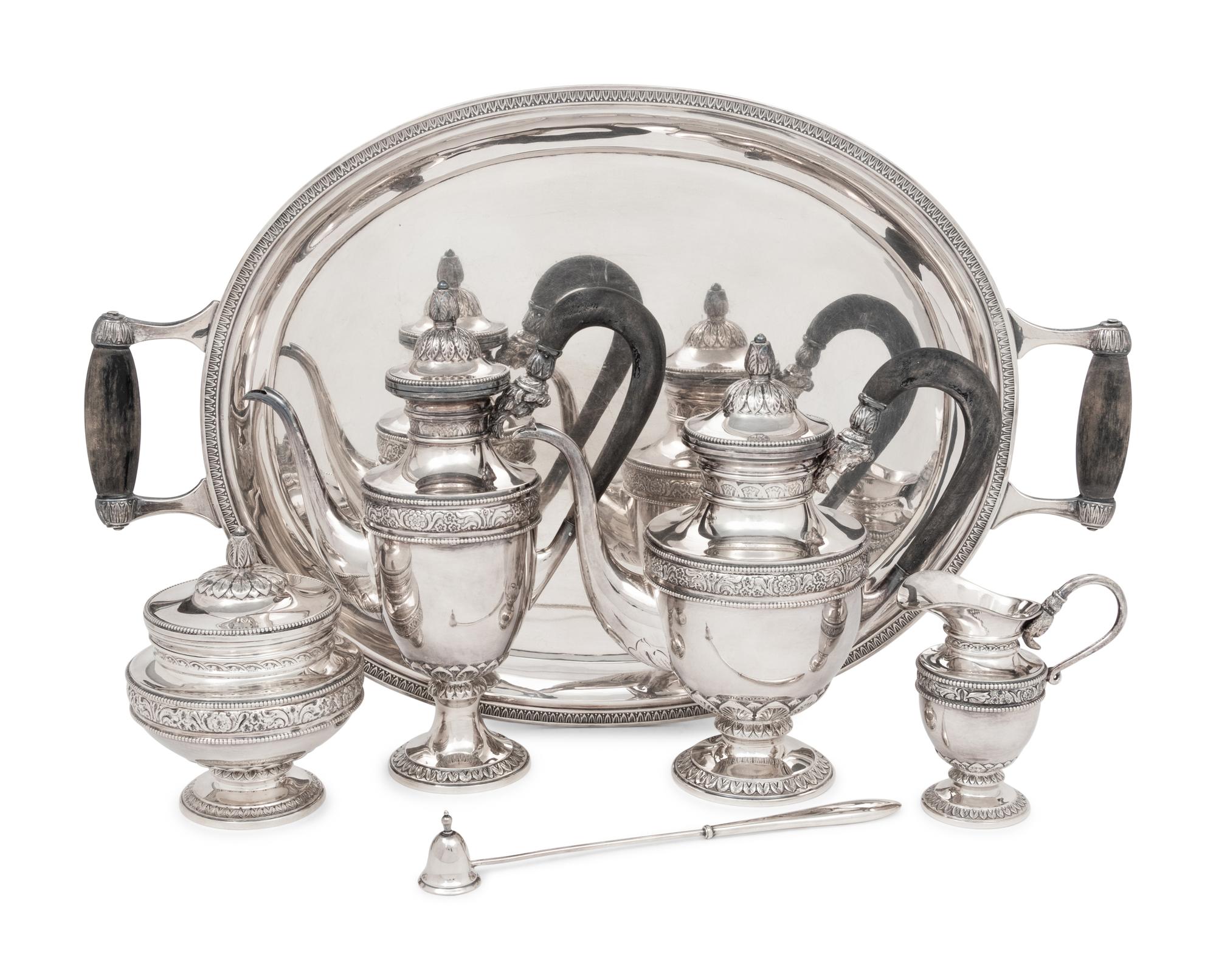A German Silver Five-Piece Tea and Coffee Service