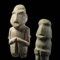 Two Mezcala Stone Standing Figures