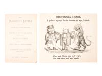 [HARRISON, Benjamin]. Cabinet cards and campaign ephemera, comprising: