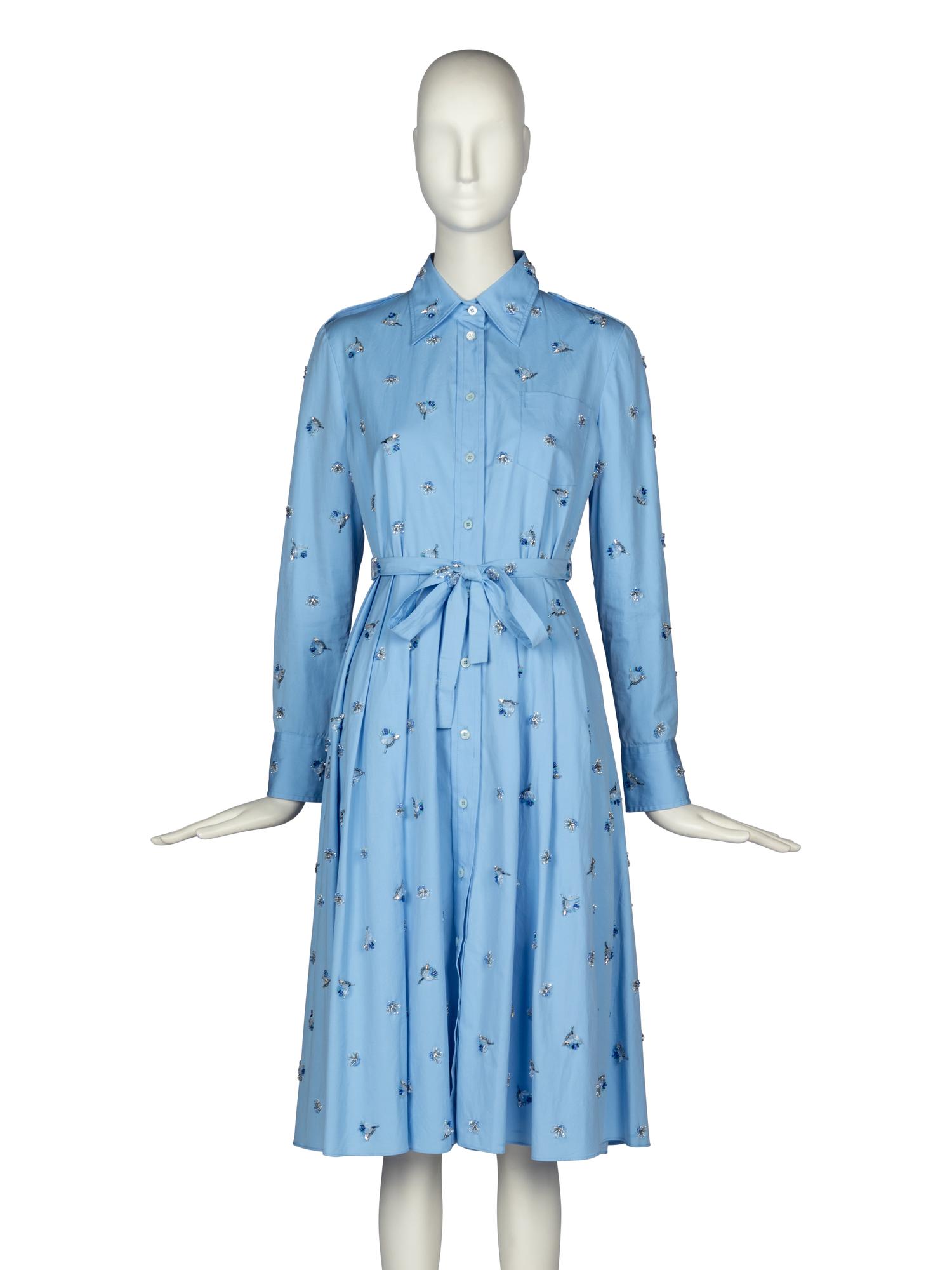 PRADA EMBELLISHED SHIRTDRESS