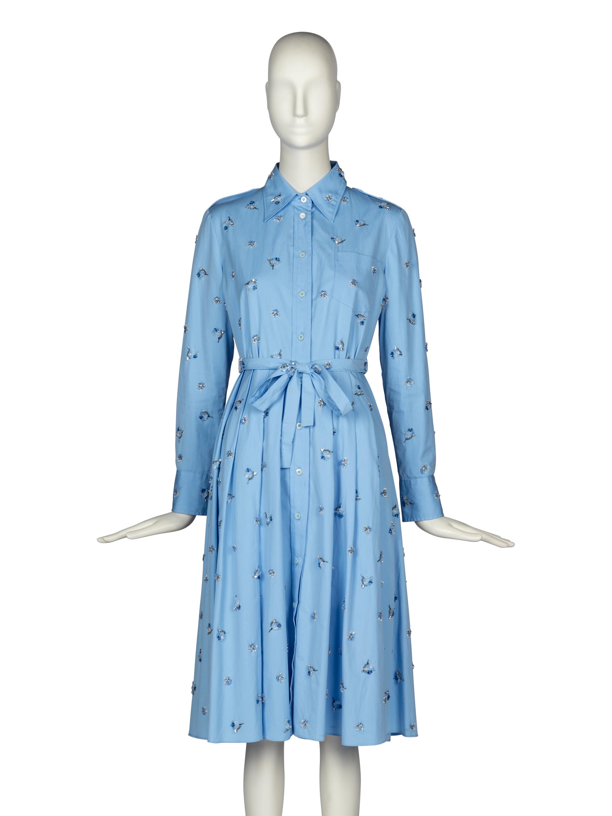 PRADA EMBELLISHED SHIRTDRESS