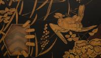 A Victorian Chinoiserie Lacquer and Bamboo Table