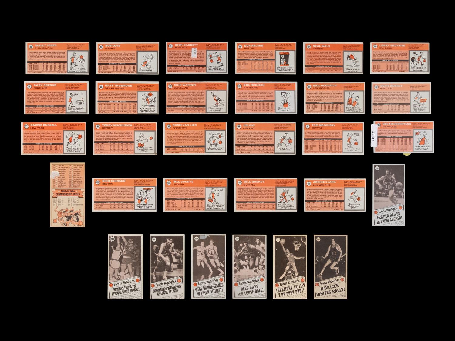 A Near Set of 1970-71 Topps Basketball Cards (172/175)