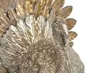 Four Silver-Plate Turkey Table Ornaments