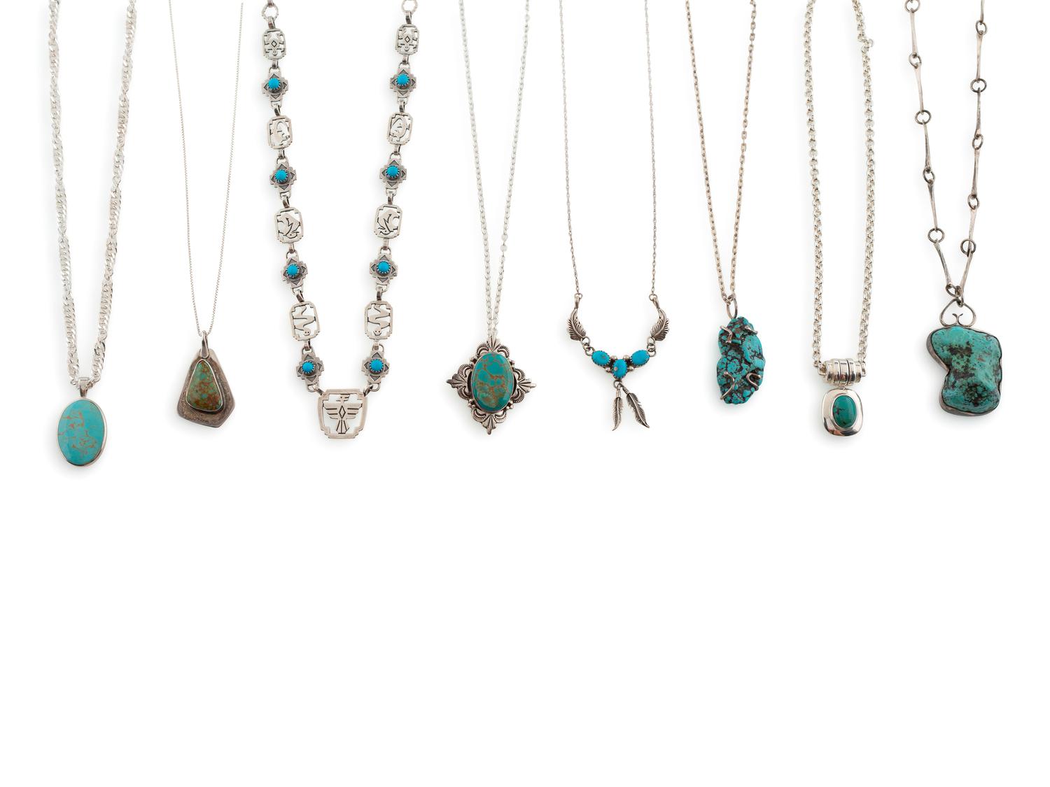 Southwestern-style Silver and Turquoise Neclaces