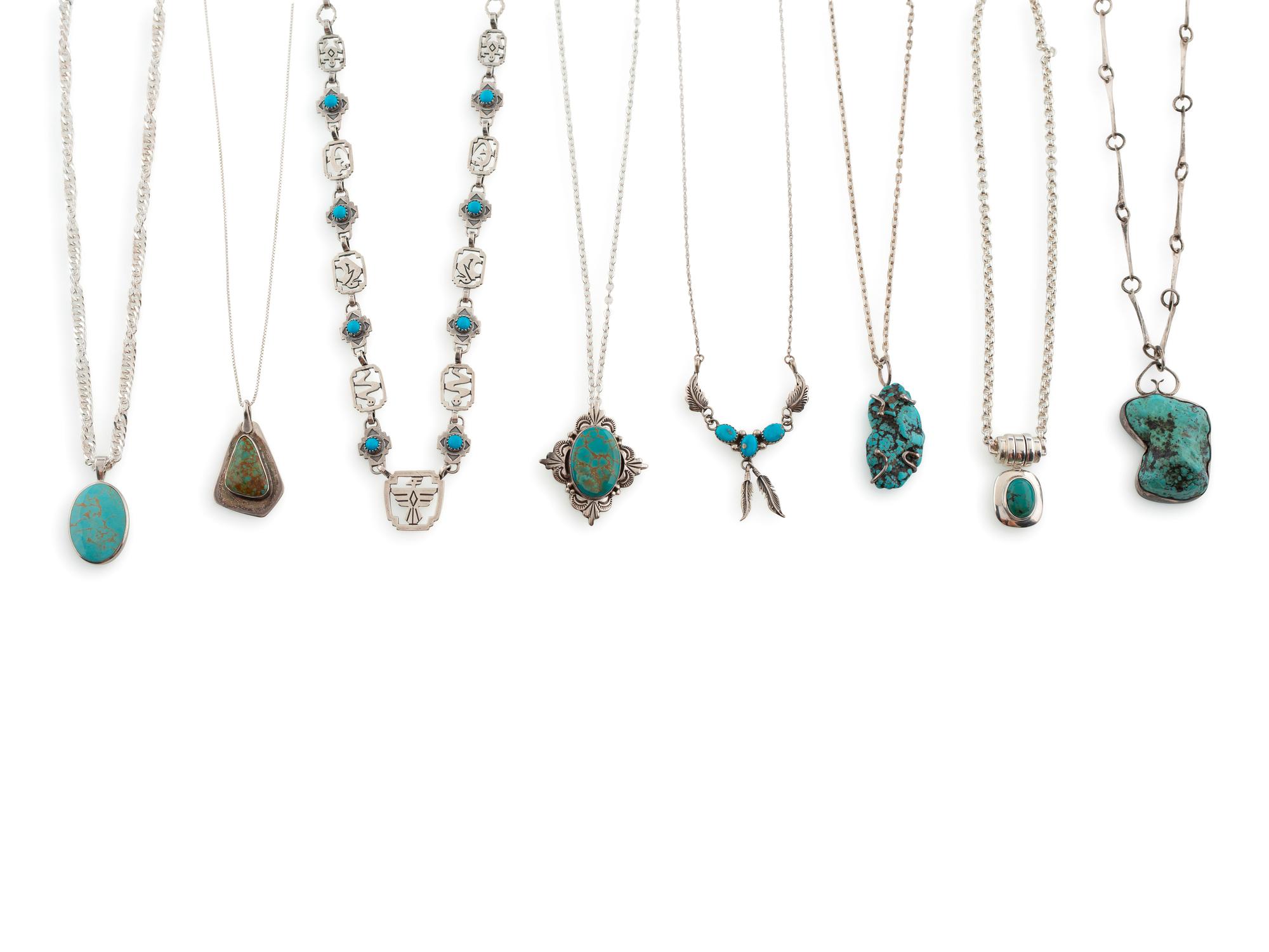Southwestern-style Silver and Turquoise Neclaces