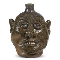 Glazed stoneware face jug Lanier Meader (1917-1998), White County, GA