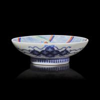A Small Japanese Nabeshima Type "Ribbons" Dish, Meiji Period 日本明治時期 鍋島燒緞帶紋小碟