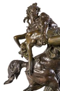 A French Bronze Figural Group, Albert-Ernest Carrier-Belleuse (1824-1887), Height of bronze 25 1/2 inches.