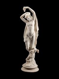 An Italian Marble Figure of Flora and an Infant Attendant