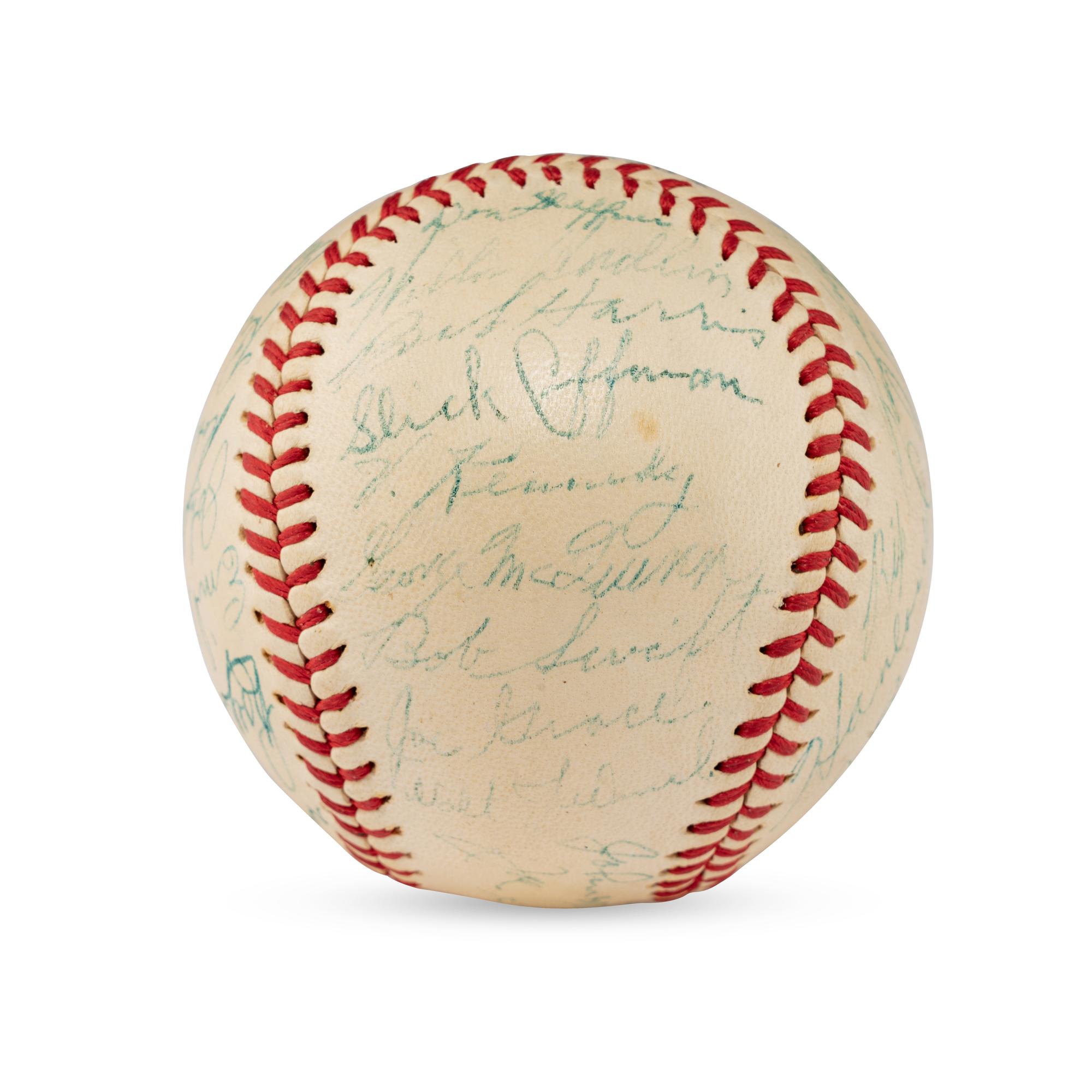 A 1940 St. Louis Browns Team Signed Autograph Baseball