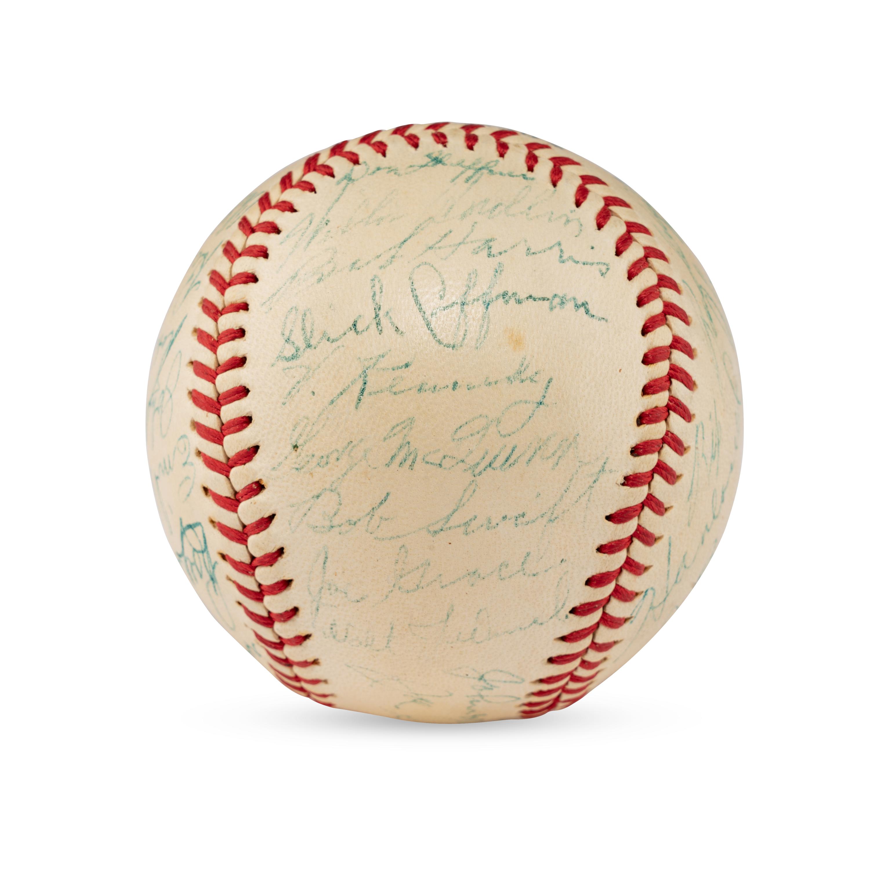 A 1940 St. Louis Browns Team Signed Autograph Baseball