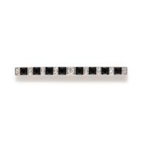 DIAMOND AND ONYX BAR BROOCH