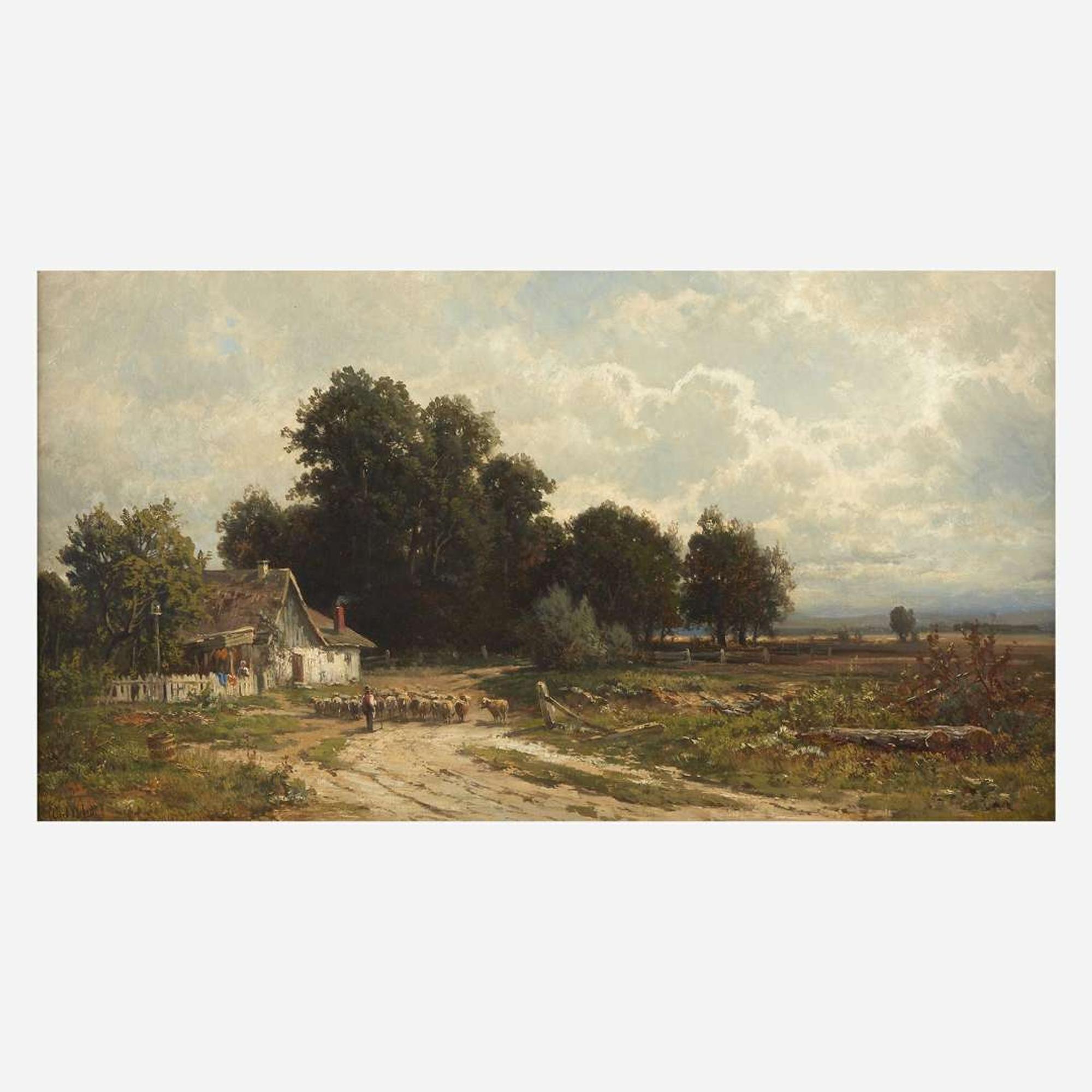 Carl Philipp Weber (American, 1850-1921) Farm Near Rockaway, Morris County, New Jersey