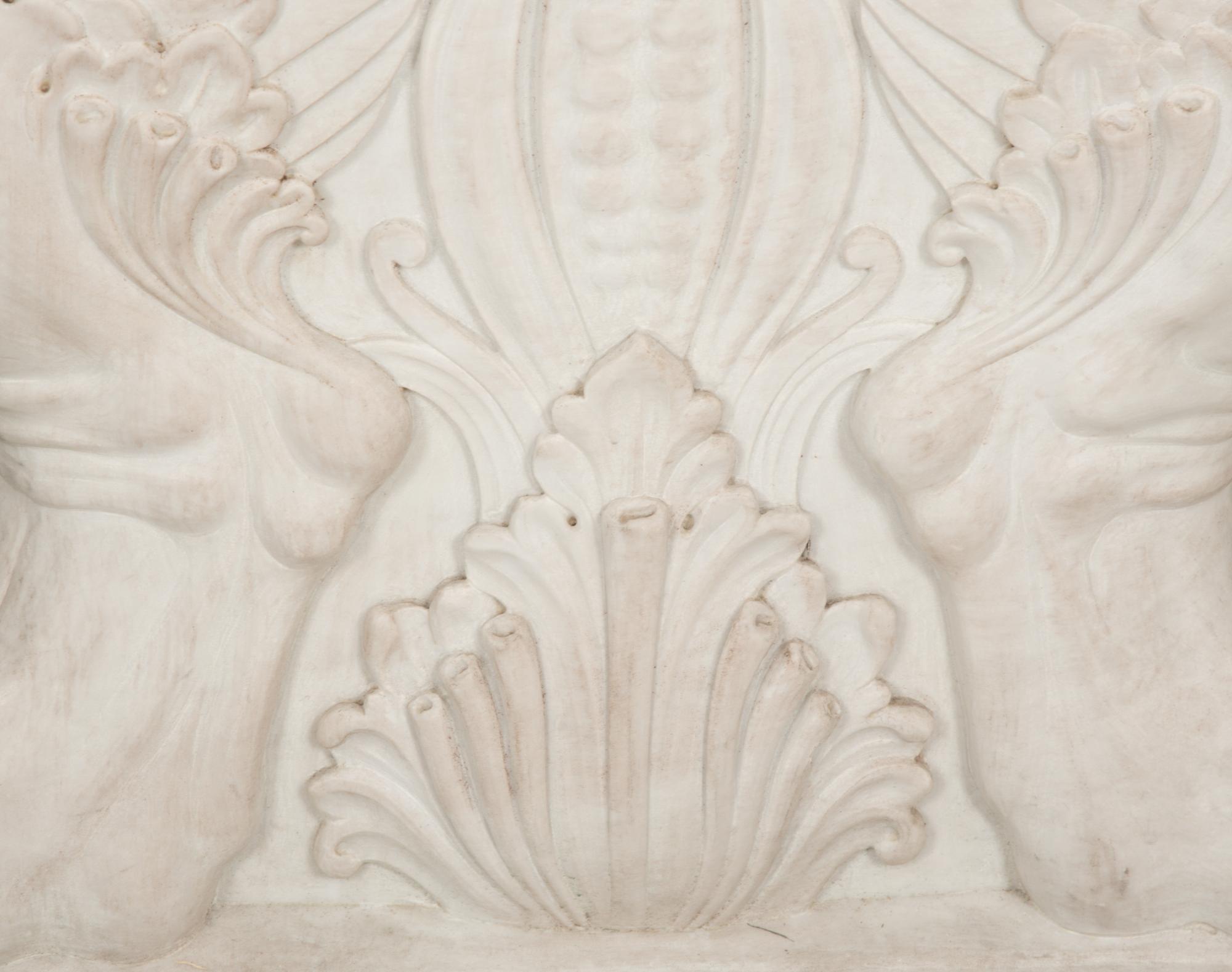 An Italian Specimen Marble and Carved White Marble Table