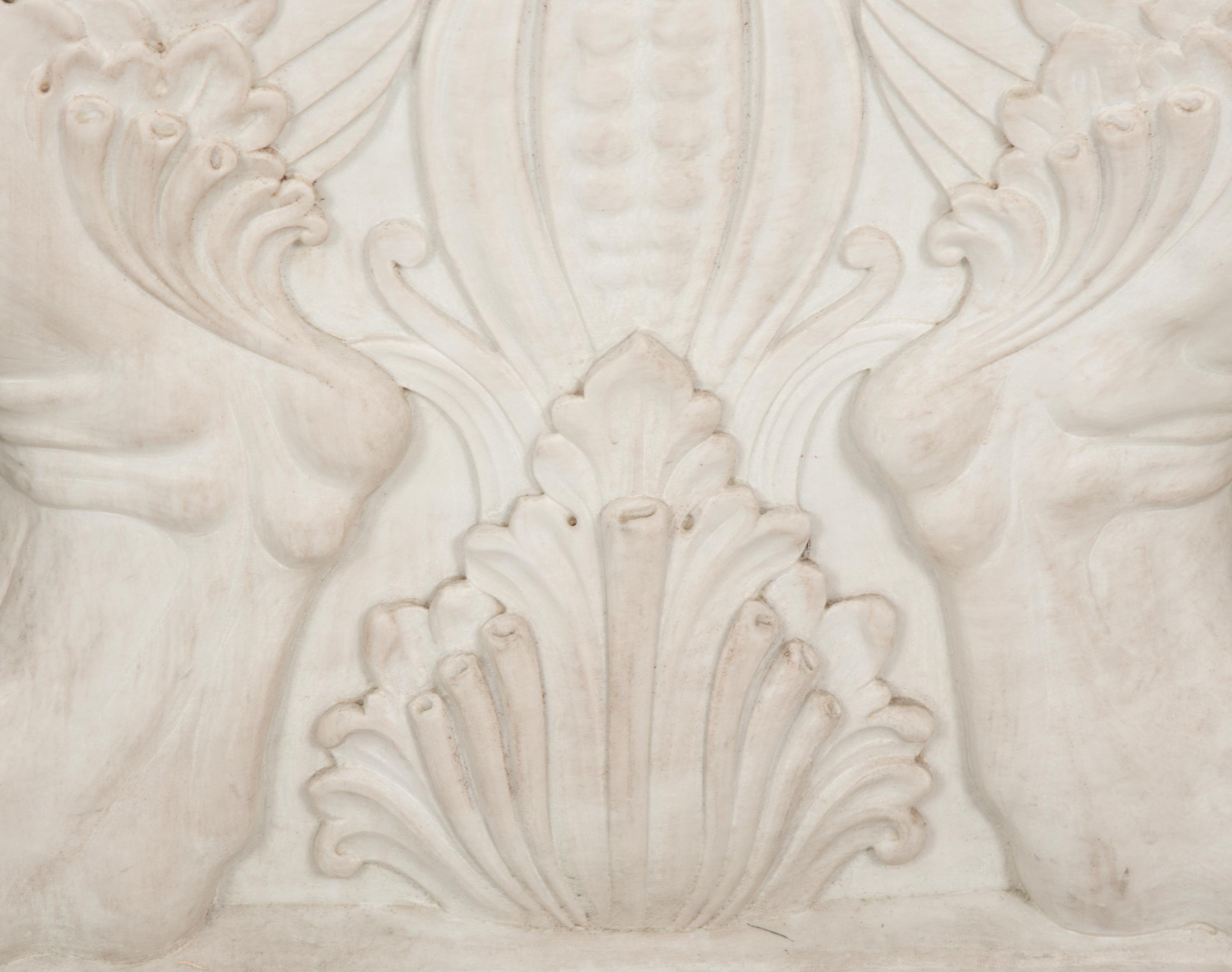 An Italian Specimen Marble and Carved White Marble Table
