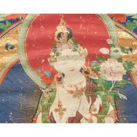 A Tibetan Thangka depicting White Tara 19th century or earlier