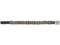 Navajo Sandcast Silver and Turquoise Concha Belt