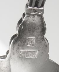A Danish Silver Flatware Service, Georg Jensen Silversmithy, Copenhagen, Second Half 20th Century, Acorn pattern, comprising: 11 dinner