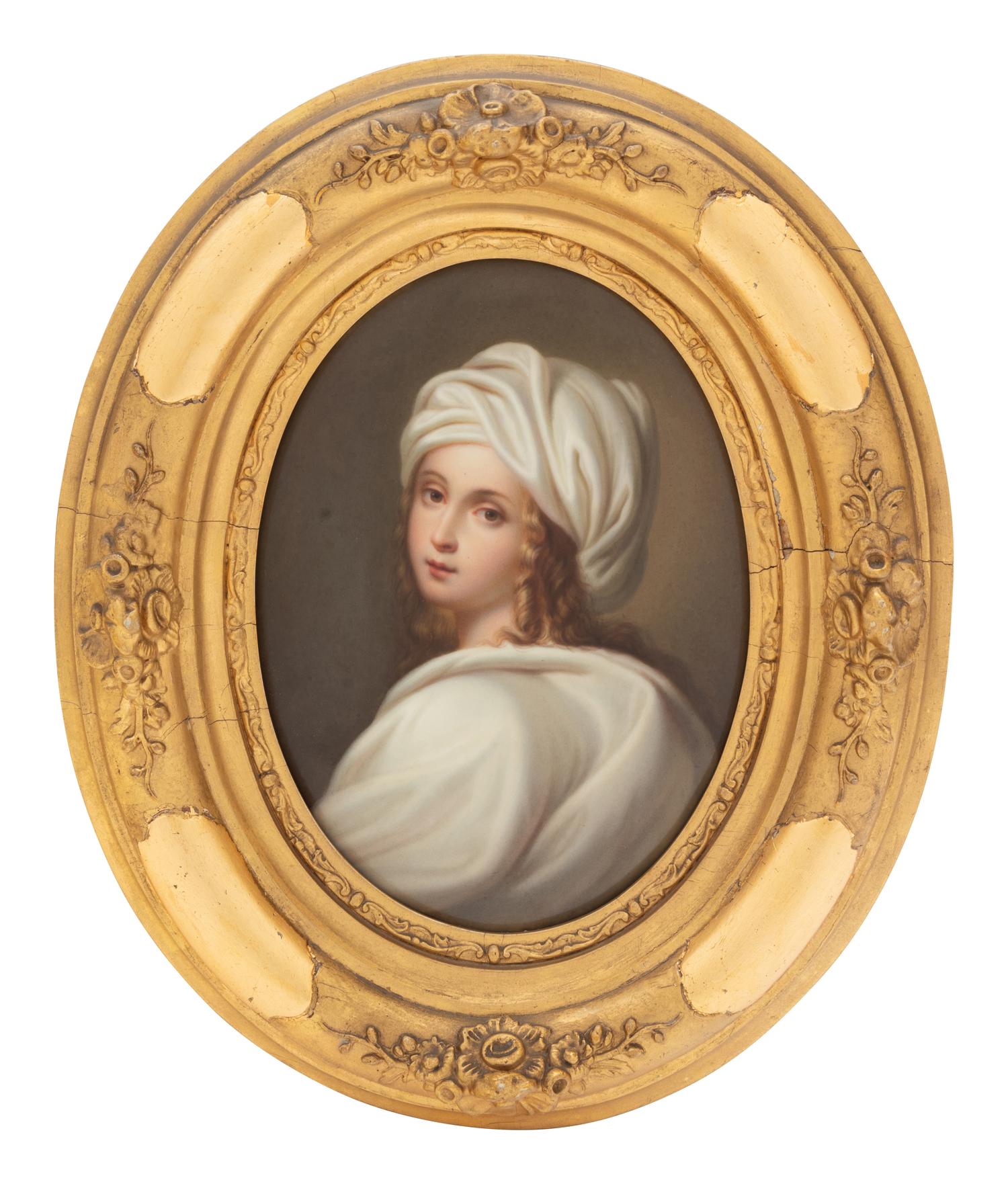 A Berlin (K.P.M.) Porcelain Plaque in the Manner of Guido Reni