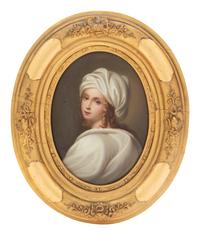 A Berlin (K.P.M.) Porcelain Plaque in the Manner of Guido Reni