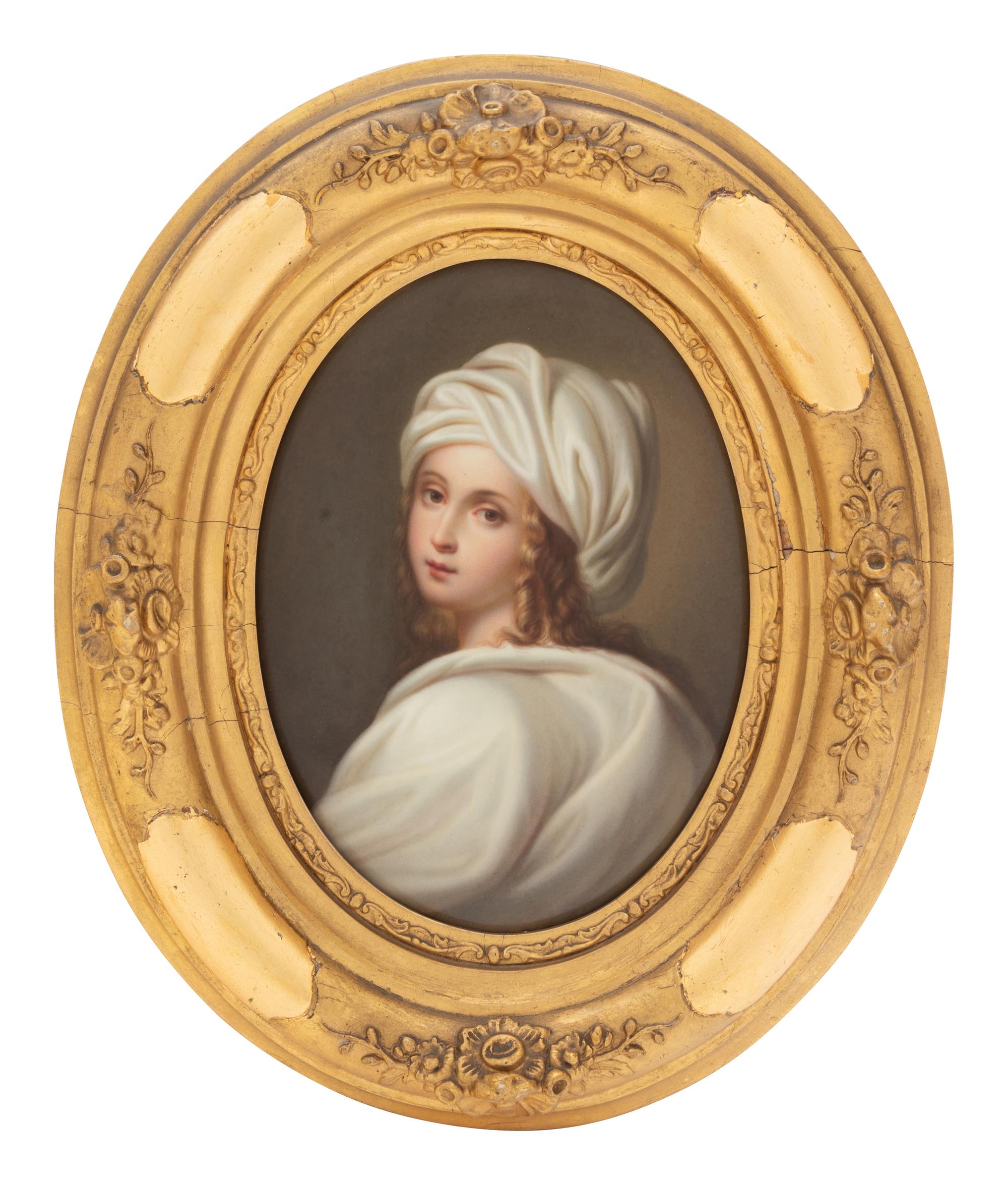 A Berlin (K.P.M.) Porcelain Plaque in the Manner of Guido Reni