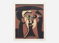 Pablo Picasso (Spanish, 1881-1973), Tête de Femme (Jacqueline au Chapeau Noir)