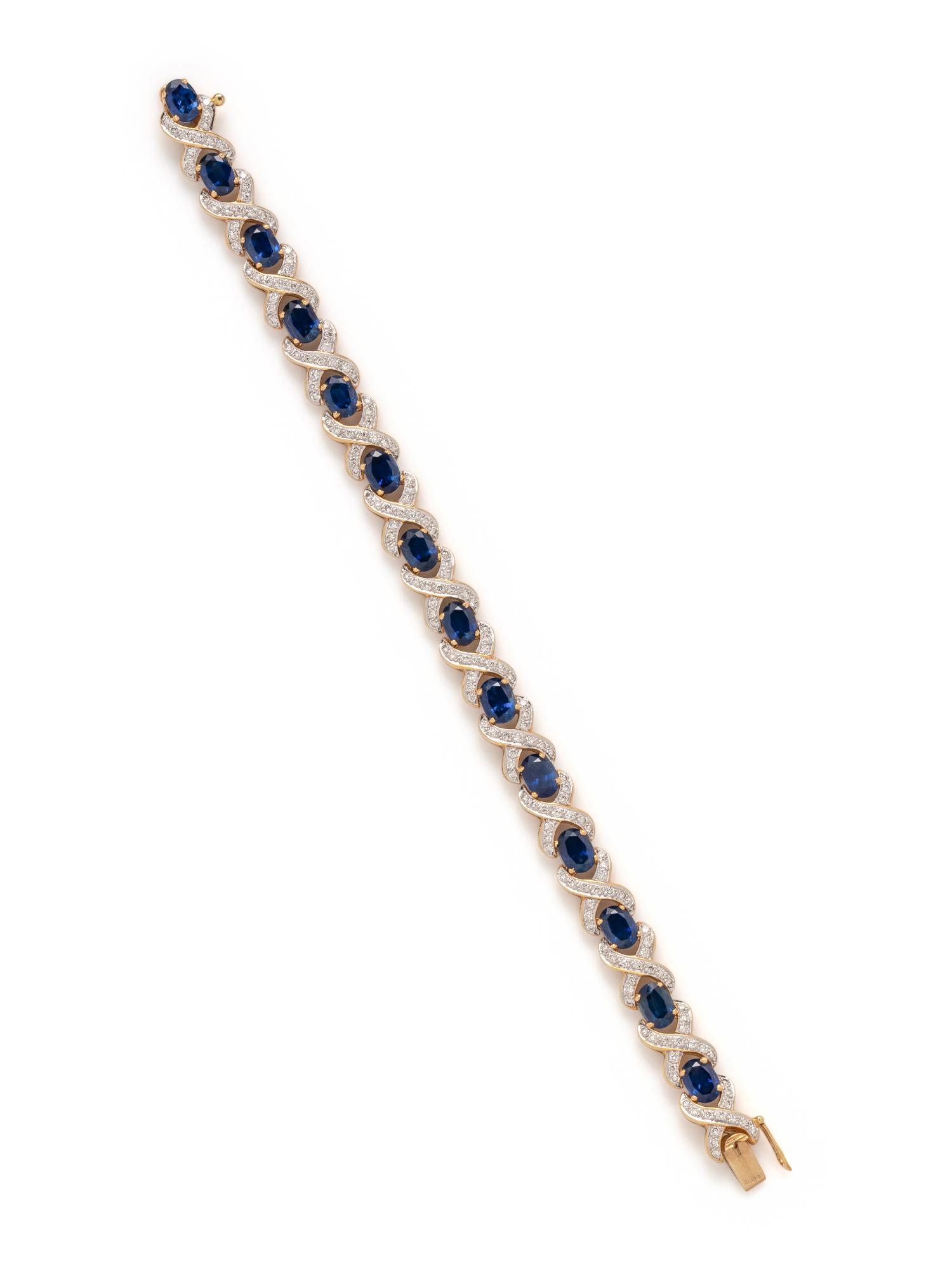 CRAIG DRAKE, SAPPHIRE AND DIAMOND BRACELET