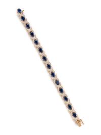 CRAIG DRAKE, SAPPHIRE AND DIAMOND BRACELET