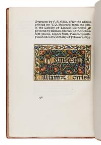 [Fine Press - Kelmscott Press]. Ellis, Frederick Startridge (1830-1901), editor. Syr Perecyvelle of Gales. Hammersmith: The Kelmscott Press, 1895.