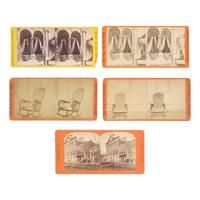 [Presidential] [Lincoln, Abraham] Group of 5 stereoviews related to Lincoln's assassination at Ford's Theatre
