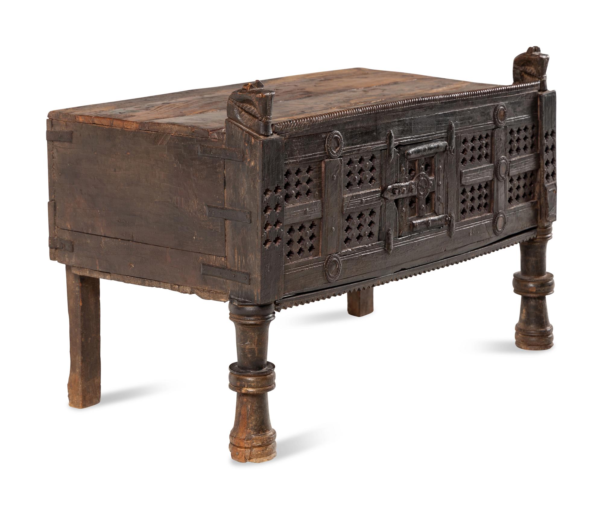 A Himalayan Carved Wedding Chest