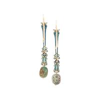 ART NOUVEAU, EGYPTIAN REVIVAL SCARAB EARRINGS