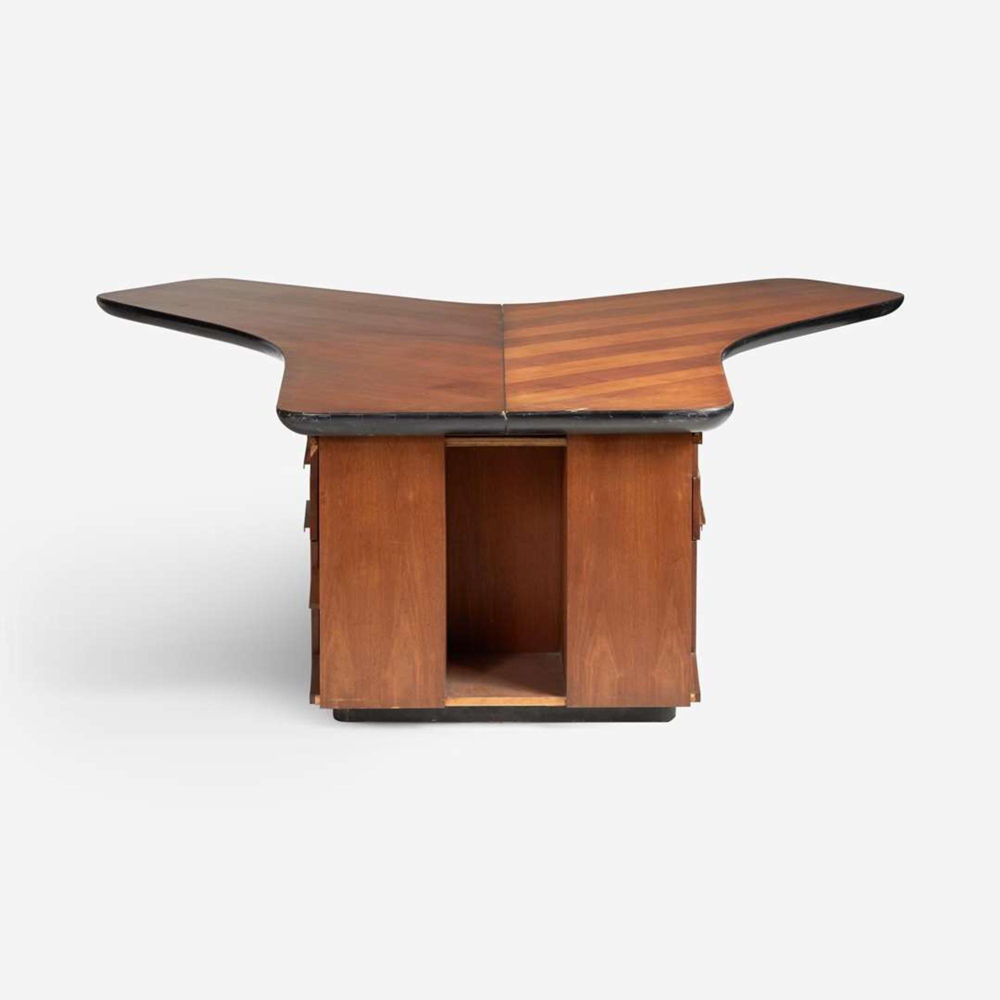 Vladimir Kagan (American, 1927-2016) Vladimir Kagan's Personal Partner's Desk, Model 905, Kagan-Dreyfuss, Inc., 1950