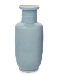 Two Chinese Monochrome Glazed Porcelain Vases