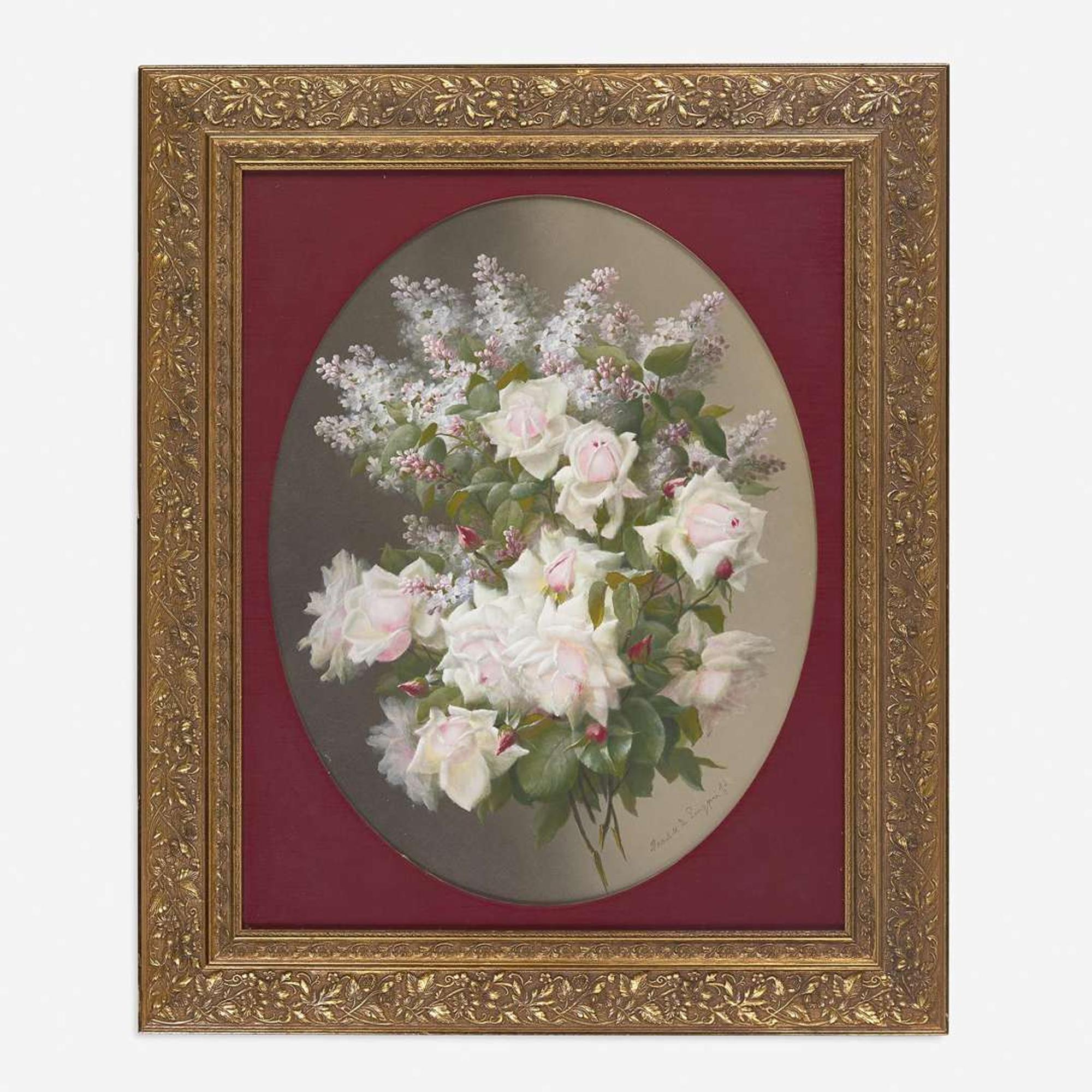 Raoul M. De Longpre (French, 1843-1911) Untitled (Floral Still Life)