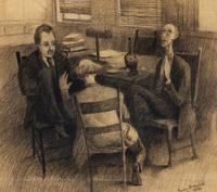 Gustav Goetsch, (American, 1877-1969), The Office, 1944
