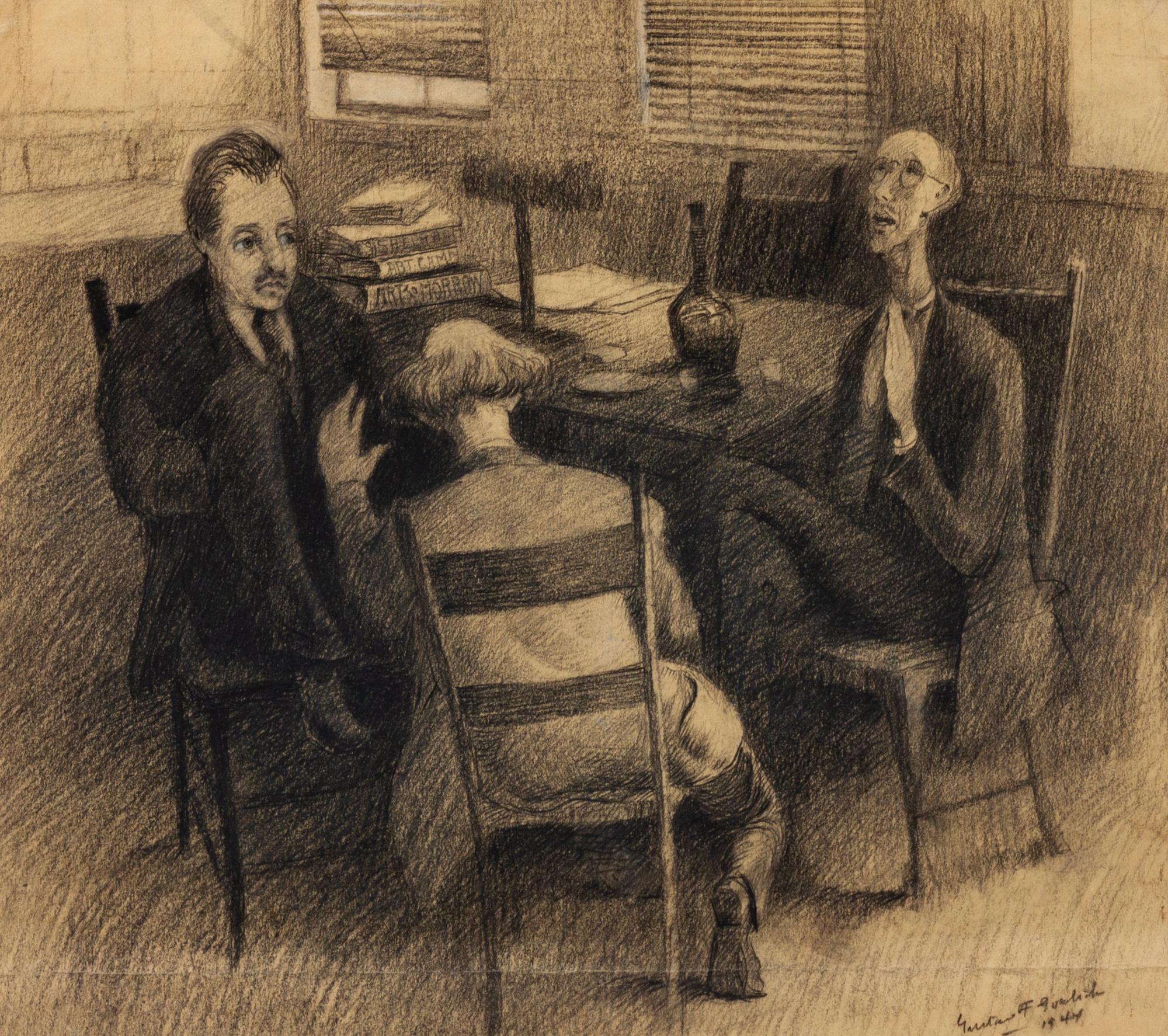 Gustav Goetsch, (American, 1877-1969), The Office, 1944