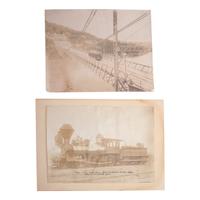 [EARLY PHOTOGRAPHY] -- [RAILROADS]. A group of stereoviews, albumen photographs, and other photographs related to railroads, comprising: