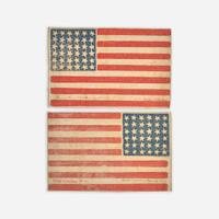 Two 36-Star American parade Flags commemorating Nevada statehood circa 1865